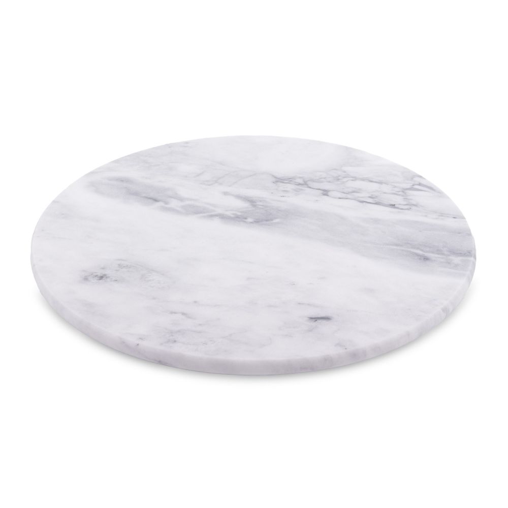 Patera obrotowa marmurowa Marble średnica 30 cm, szara