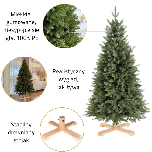 Choinka sztuczna ze stelażem Świerk Norweski