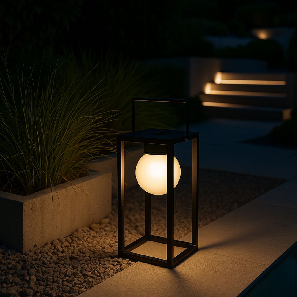 Lampa solarna w ogrodzie