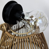 Lampa solarna boho Luna wys. 23x24 cm, brązowa