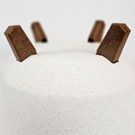 Doniczka na nóżkach Valeria wys.22x29 cm, złamana biel