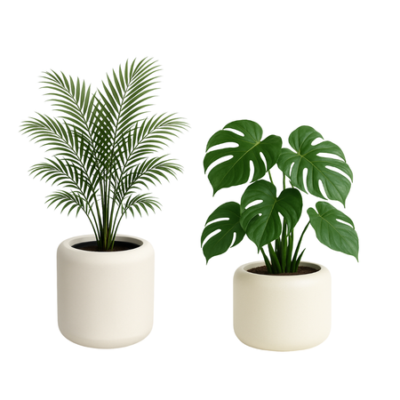 Donica okrągła Ambiente wys. 30 i 45 cm z wkładem, kremowa, zestaw