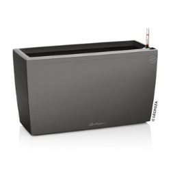 Podłużna prostokątna donica Lechuza Cararo 43 cm, antracyt