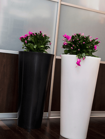 Donica wysoka okrągła Venus 91 z półką, biała