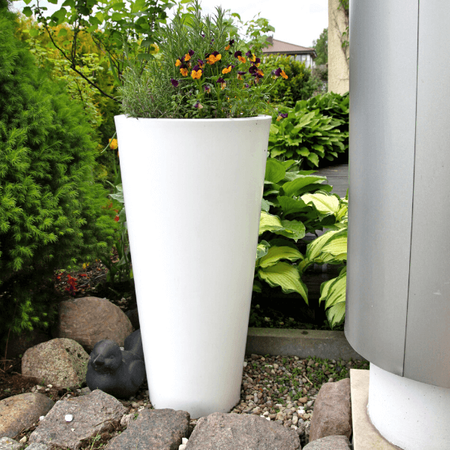 Donica wysoka okrągła Venus 91 z półką, biała