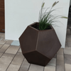 Donica geometryczna Alma 53 cm z półką, corten