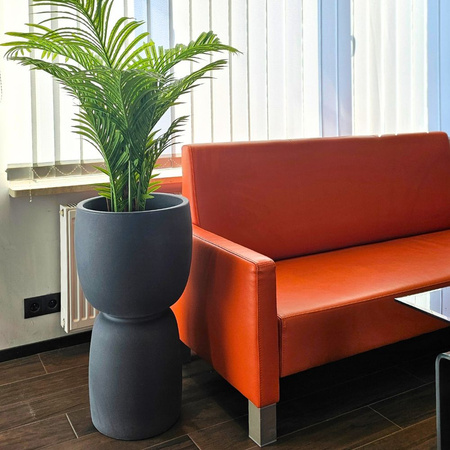 Donice ogrodowe Duala wys. 54 i 70 cm, antracyt, zestaw