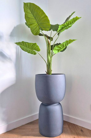 Donice ogrodowe Duala wys. 41, 54 i 70 cm, antracyt, zestaw