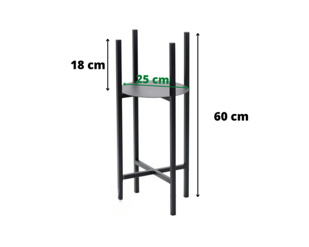 Stojak na kwiaty loftowy kwietnik Lila 60 cm, czarny