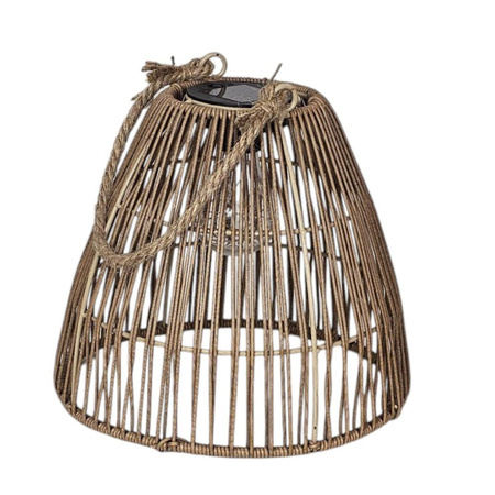 Lampa solarna boho Luna wys. 23x24 cm, brązowa