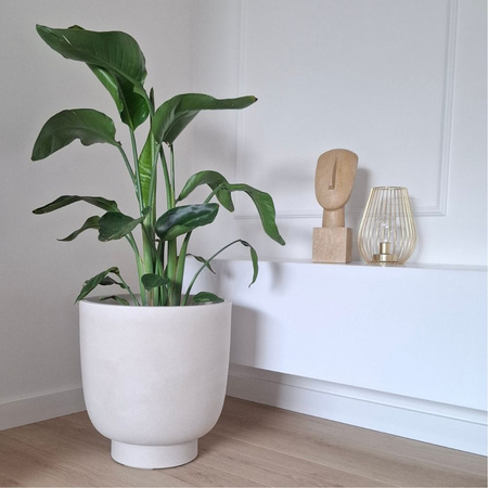 Donica na taras Vivo wys. 26 i 40 cm, kremowy, zestaw