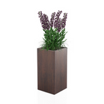 Donica wysoka prostokątna Tower Pot 70 cm z odprowadzaniem wody, corten