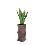 Wysoka donica nowoczesna Asti 78 cm z półką, corten