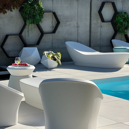 Donica asymetryczna Dione 43 cm, biała