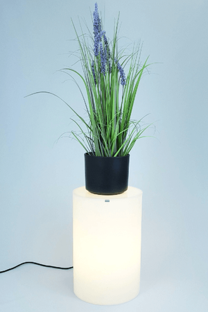 Podświetlany stolik kolumna LED okrągły stojak Tubus 50 cm