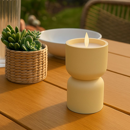 Świeca led dekoracyjna Glow wys. 16x10 cm, bananowa