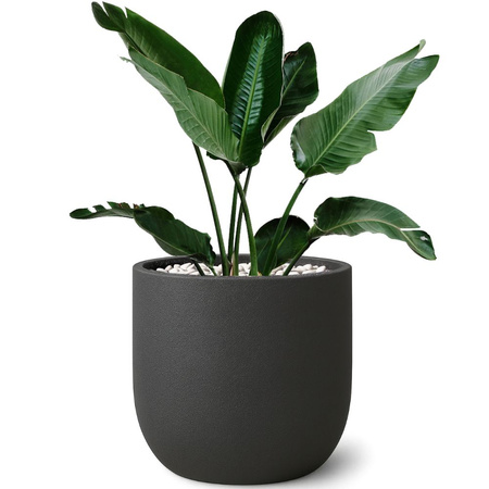 Donica ogrodowa Fero wys. 40 i 48 cm, antracyt, zestaw