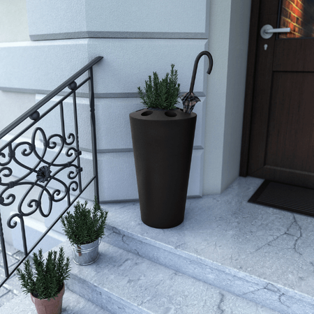 Nowoczesna doniczka stojak na parasole 63 cm, czarna