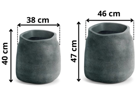 Donica na taras Bolsa wys. 38x40 cm, brązowa