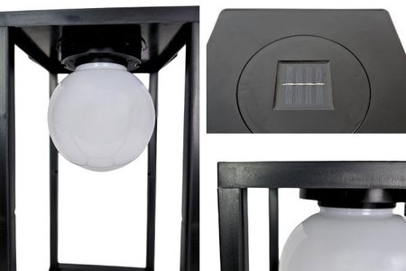Lampa solarna Lumi wys. 40x20 cm, czarna 