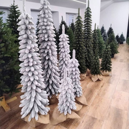 Choinka sztuczna Slim ośnieżona w doniczce 180 cm