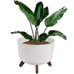 Doniczka na nóżkach Valeria wys.22x29 cm, złamana biel