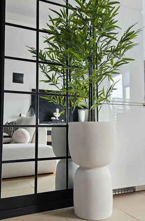 Donice ogrodowe Duala wys. 54 i 70 cm, antracyt, zestaw