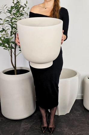 Donica na taras Vivo wys. 26 i 40 cm, kremowy, zestaw