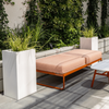 Donica wysoka prostokątna Tower Pot 70 cm z półką, corten