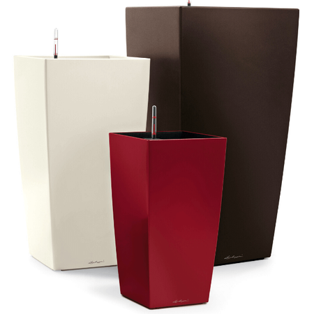 Wysoka donica Lechuza Cubico Premium wys. 94x50 cm, czarna