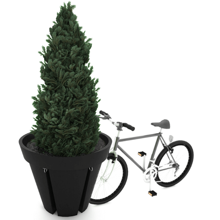 Wielofunkcyjna donica stojak na rowery Bikepot 94 cm, czarna