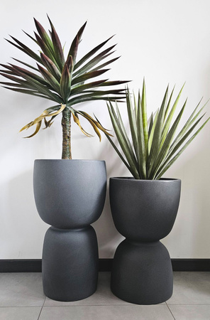 Donica wysoka Klepsydra wys. 60x40 cm, antracyt