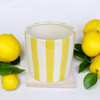 Doniczka ceramiczna w paski żółta Vanity Lemon wys.15x16 cm