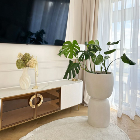 Donice ogrodowe Duala wys. 54 i 70 cm, antracyt, zestaw