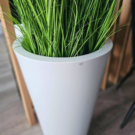 Donica wysoka okrągła Venus 91 z półką, biała