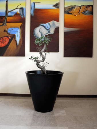 Donica duża okrągła Mercury 60 cm, żółta