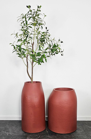 Donice wysokie Etna wys. 60 i 70 cm, ceglaste, zestaw