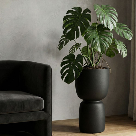 Donica do salonu Duala wys. 70x40 cm, czarna limitowana 