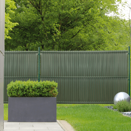 Osłona ogrodzeniowa z regulowanych listw, wys.123 cm 39 szt. zielony, do ogrodzeń panelowych szerokich