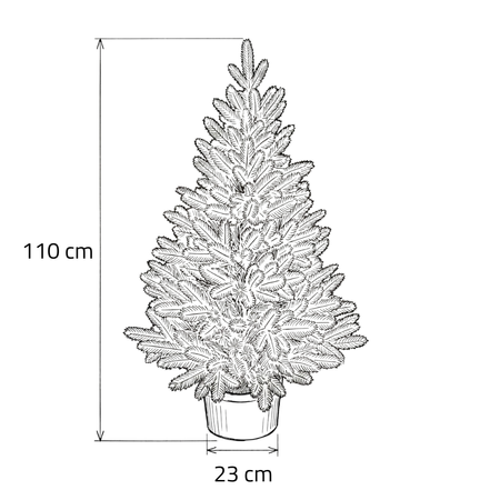 Choinka sztuczna w doniczce Świerk Aspen 110 cm 100% PE