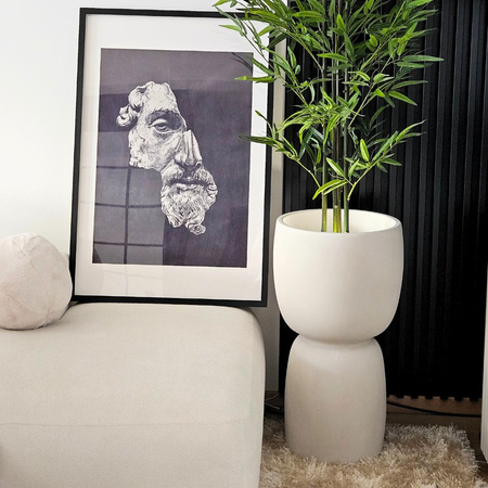 Donice ogrodowe Duala wys. 41, 54 i 70 cm, kremowe, zestaw