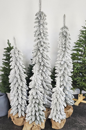 Choinka sztuczna Slim ośnieżona w doniczce 80 cm