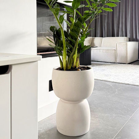 Donica ogrodowa Duala wys. 41x30 cm, kremowa