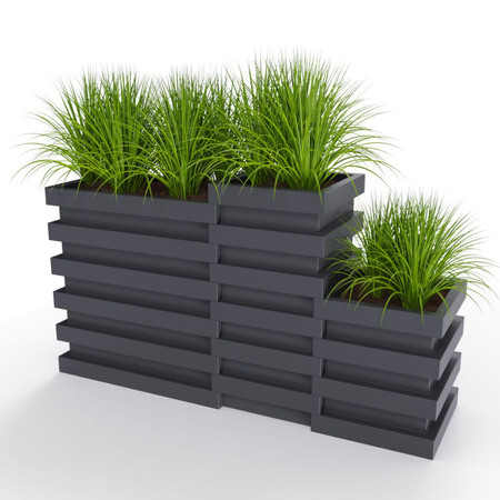 Geometryczna donica ogrodowa Pluton wys. 81x40 cm, zielona