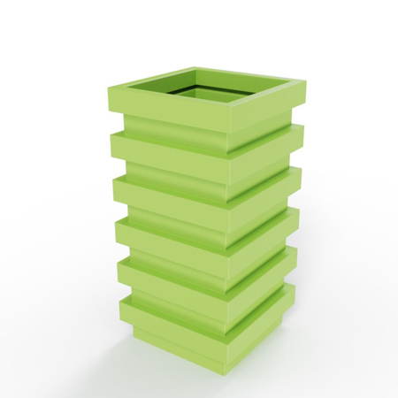 Geometryczna donica ogrodowa Pluton wys. 81x40 cm, zielona