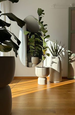 Donica na nóżce Molta wys. 43x40 cm, antracyt