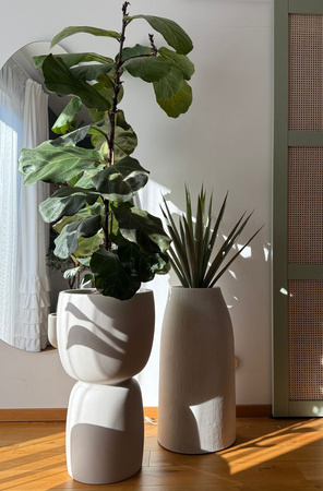 Donica do salonu Duala wys. 70x40 cm, kremowa