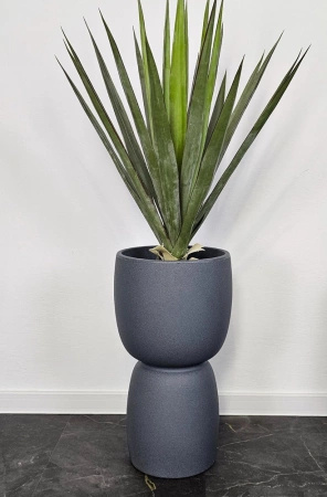 Donice ogrodowe Duala wys. 41, 54 i 70 cm, antracyt, zestaw