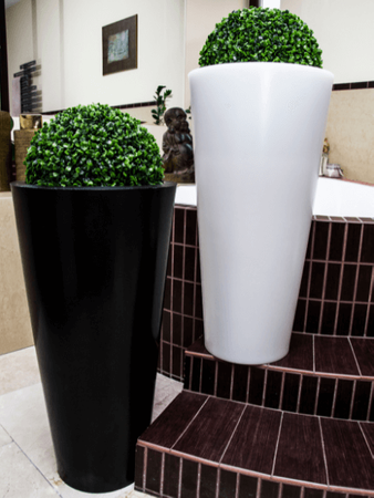 Donica wysoka okrągła Venus 91 z półką, biała