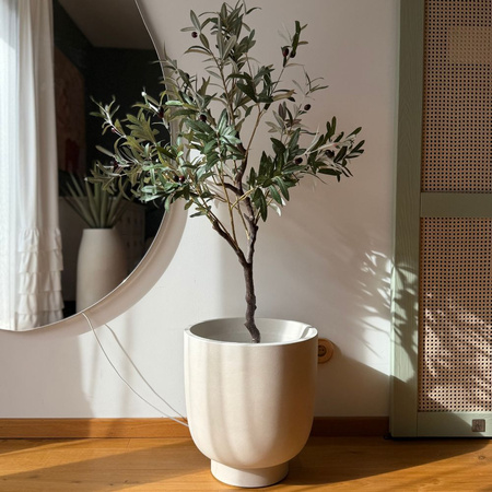 Donica na taras Vivo wys. 40x40 cm, kremowy